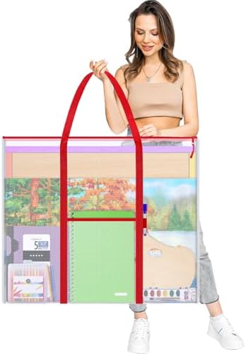 ZKOO Bulletin Board Poster Storage, Extra-Large Storage Chart Art Portfolio Bag 30 x 25 Inchs, Bulletin Board Sheet Organization for Bulletin Boards, Scrapbooks, Keepsake and Poster (30" X 25") by ZKOO