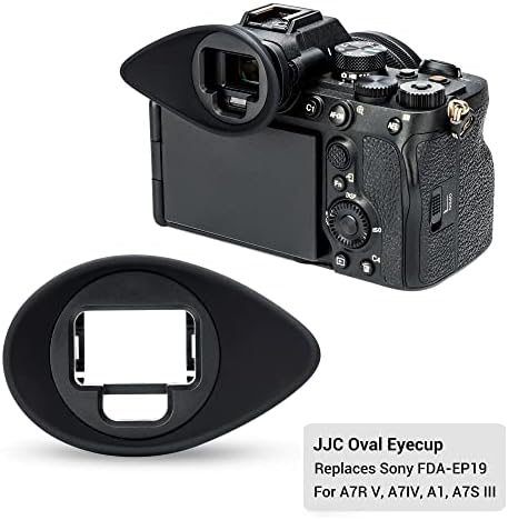 JJC Camera Viewfinder Eyecup Eyepiece for Sony A7R VI A7R V A7R5 A7 IV A7M4 A7S III A7SIII A7S3 A1 Alpha 1 Replaces Sony FDA-EP19 Eye Cup, Oval Shape Soft Silicone and 360° Rotatable Design - Image 2
