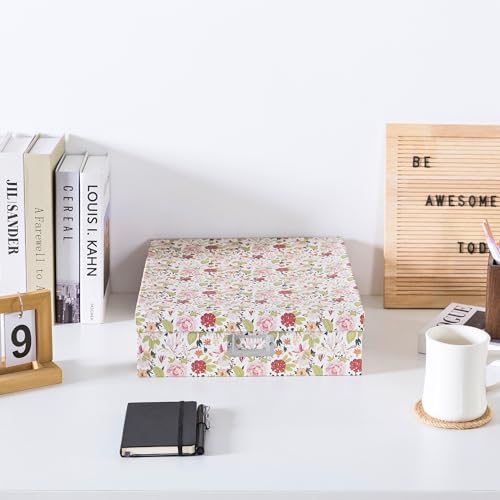 Soul & Lane - Photo Memory Storage Box, 14.8x13x3.7 In, Vintage Floral - Image 2