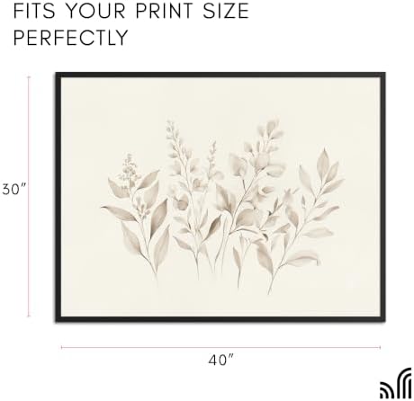 Americanflat 30x40 Poster Frame - Slim Molding - Black - Image 2