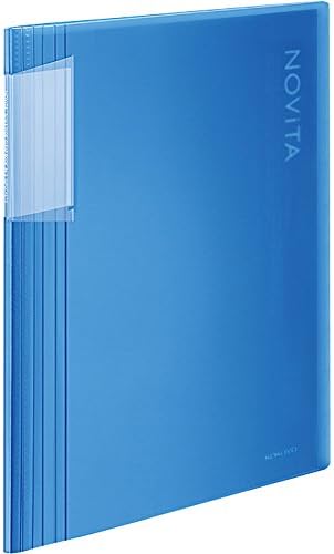 Kokuyo 40-Pocket Binder with Plastic Sleeves 8.5"x11" (Blue), A4 and US Letter Expandable Art Portfolio Folder with Clear Sheet Protectors. 80 Pages of Presentation Display Book. (RA-N40B) - Image 4