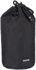 PATIKIL Soft Drawstring Lens Case, Lens Pouch Bag with Cotton Pad 4.7" OD Thick Fleece Cloth Camera Lens Bag for SLR Lens Water Cups, Black by PATIKIL