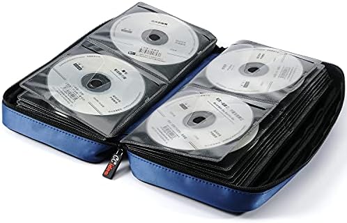 CCidea 96 Capacity CD/DVD Case Holder Portable Wallet Disc Storage Binder for Car, Home, Travel (96-Blue) Specials - Image 4
