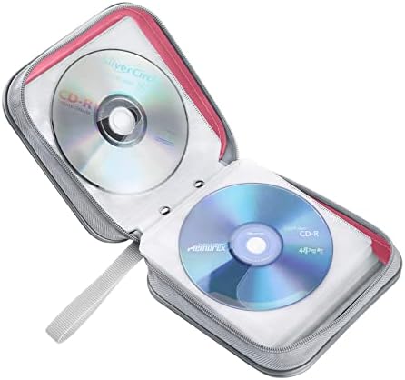 Siveit CD/DVD Cases 40 Capacity Disc Storage Binder for Car(Light Pink) - Image 5