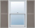 Ekena Millwork Lifetime Vinyl LL1S12X03100CL Standard Cathedral Top Center Mullion, Open Louver Vinyl Shutters, w/Installation Shutter-Lok's & Matching Screws (Per Pair), 12"W x 31"H, Clay by EkenaMillwork