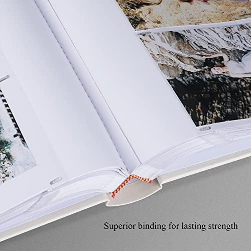 1DOT2 Photo Album with Writing Space, 100 Pages, Linen Cover, Beige - Image 4