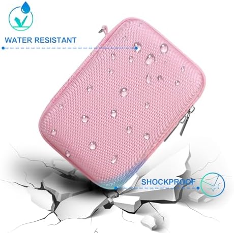 BOVKE Hard Carrying Case for FUJIFILM X-E5 Mirrorless Digital Camera, Extra Mesh Pocket for Batteries, SD Card, Charging Cables and More Additional Accessories, Pink - Image 6