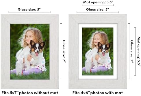 Americanflat 5x7 Picture Frame - Matted to 4x6 - Engineered Wood - White - Image 2