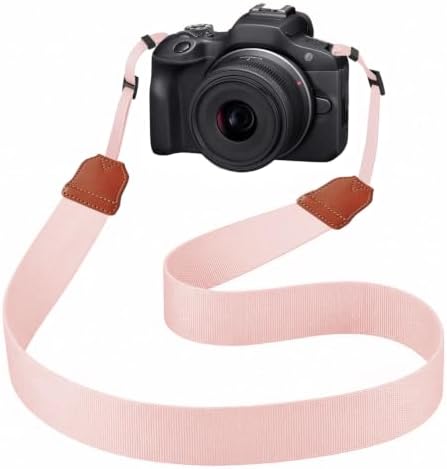 Pink Camera Strap Cute, Adjustable Woven Camera Neck&Shoulder Straps for Canon, Fujifilm, Sony, Nikon, Minolta, Panasonic DSLR(Pink) by Gowjaw