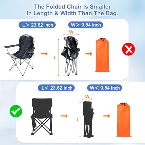 2 Pcs 24 x 10 Inch Tripod Monopod Case Bag, Oxford Cloth Foldable Tripod Carrying Case Bag with Drawstring, Fits Speaker/Light Stand/Studio/Outdoor/Travel/Camping, Orange - Image 4