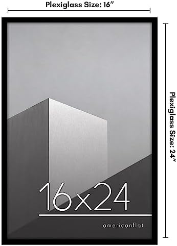 Americanflat 16x24 Poster Frame - Slim Molding - Black - Image 2