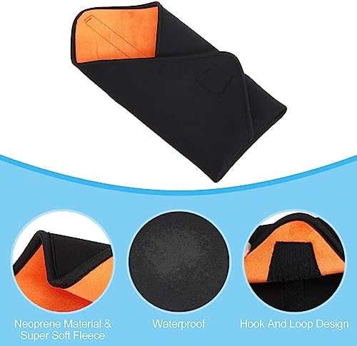 PATIKIL Camera Protective Wrap, 21"x21" Lens Wrap Cloth with Thick Protective Neoprene, Lens Pouch Bag with Hook and Loop for Lens, SLR, Black Orange - Image 5
