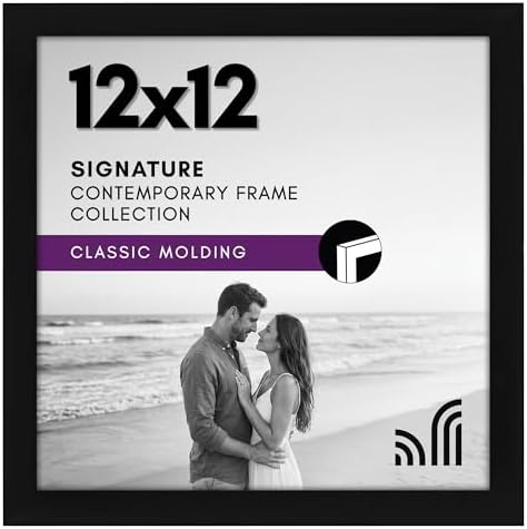 Americanflat 12x12 Picture Frame - Engineered Wood - Black by Americanflat