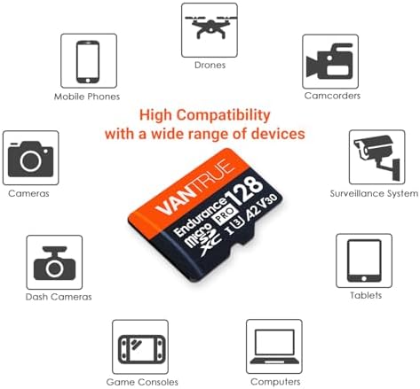 Vantrue 128GB microSDXC UHS-I U3 4K Memory Card with Adapter for Dash Cams - Image 4