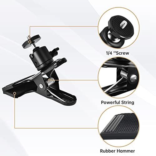 UTEBIT 2 Pack Tripod Camera Mount Clip with 360 Swivel Mini Ballhead, Black - Image 2