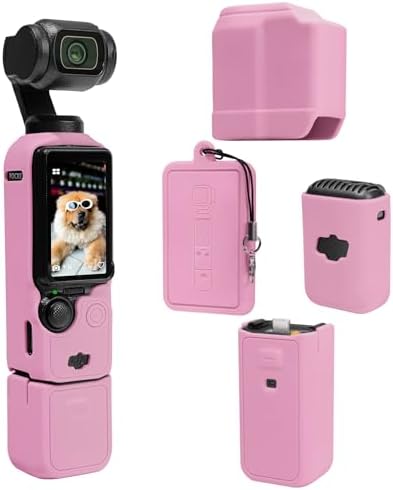 Silicone Case for DJI Osmo Pocket 3/Xtra Muse, Rose by TYUANDOUER