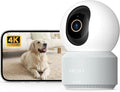 Anona Pano 4K UHD Indoor Camera, Pet/Dog/Baby Security Camera with Phone App, 360° Pan-Tilt, 2.4G/5G Dual-Band Wi-Fi 6, Auto-Tracking, Person/Pet/Baby Crying Detection, Privacy Mode, Two-Way Audio by Anona