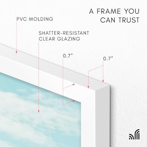 Americanflat 17x22 Poster Frame - Slim Molding - White - Image 4