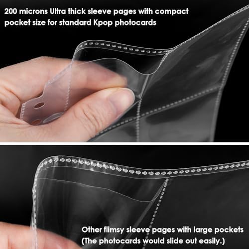 4 Pocket Pages 3.5"x2.4", 30 Pack Sheet Protectors for A5 Binder - Image 3