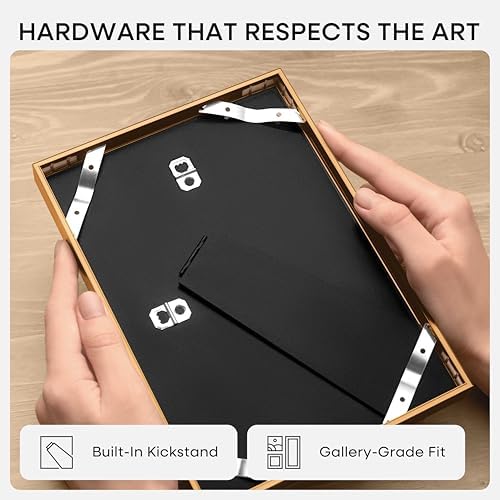 Homeforia A5 Bronze Picture Frame, High-End Metal, A6 Mat, Glass - Image 5