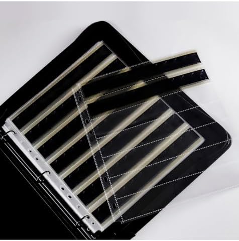 Black Acid Free Film Protector Storage Box Set, 3 Ring Film Negative Binder, 30 Pcs 135 35mm Negative Page Preservers - Image 3