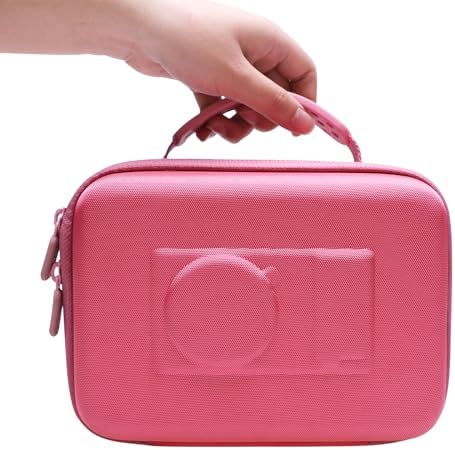 Camera Case Compatible with Sony Alpha ZV-E10 / ZV-1F / ZV-1 / ZV-1 II Vlog Camera with Shoulder Strap by LTGEM, Fits Vlogger Accessory Kit Tripod and Microphone, Magenta+Pink - Image 6