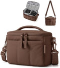 BAGSMART 2 in 1 Quilted Camera Sling Bag for Mirrorless, Coffee Brown by BAGSMART