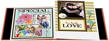 Pioneer Book Cloth Cover Post Bound Album 8"X8", Orange - Image 3