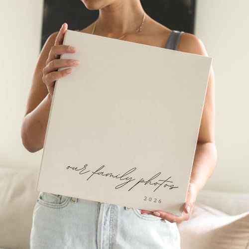 Family Photo Album 4x6 Pictures & Custom 2026 Year Large Linen Picture Book - Image 2