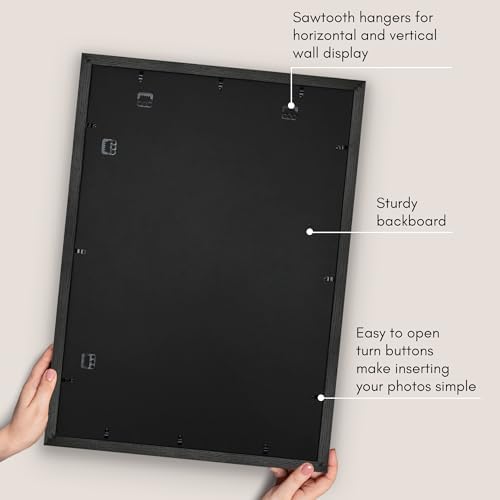 Americanflat 24x34 Poster Frame - Matted to 20x30 - Engineered Wood - Black - Image 6