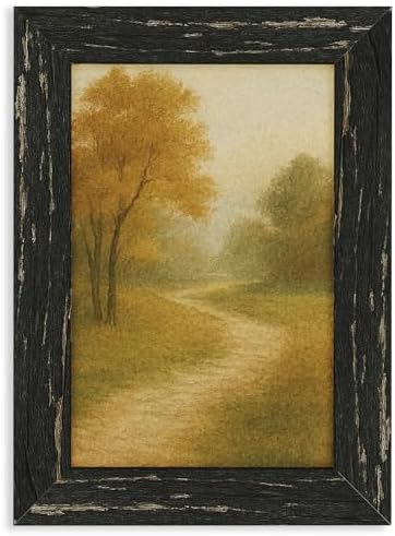 puthiac 4x6 Rustic Farmhouse Picture Frame, Swamp Black, 1 Pack by PUTHIAC