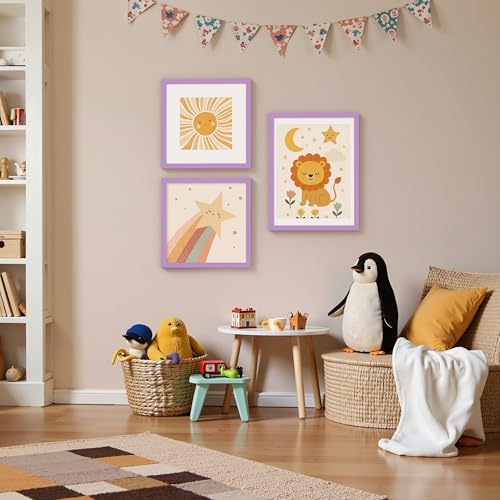 Vittanly 12x16 Picture Frame Made of Solid Wood for Wall Mounting, Purple - Image 5