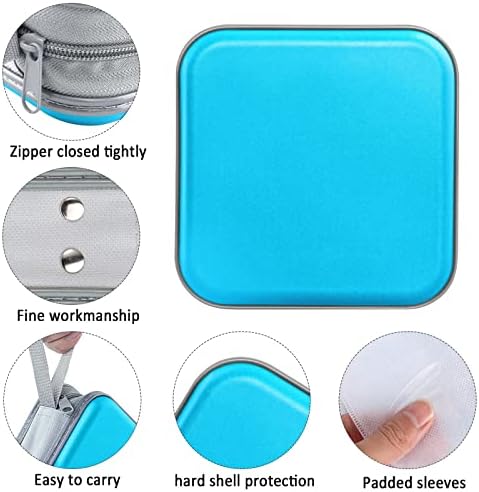 Siveit CD/DVD Cases 40 Capacity Disc Storage Binder for Car(Sky Blue) - Image 2
