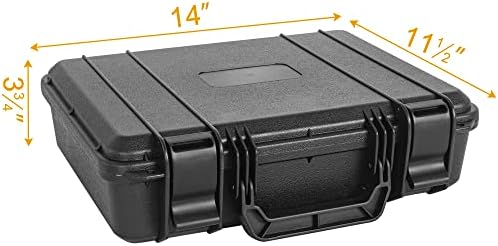 Protective Hard Case Shockproof Water-resistant with Customized DIY Foam Insert fit for Camera, etc, 14 X 11.5 X 3.7-Inch - Image 4