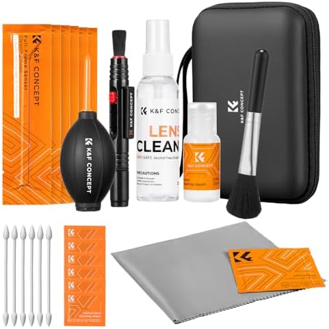 K&F CONCEPT 25 in 1 Camera Cleaning Kit, Full Frame Lens and Sensor Cleaner by KFCONCEPT