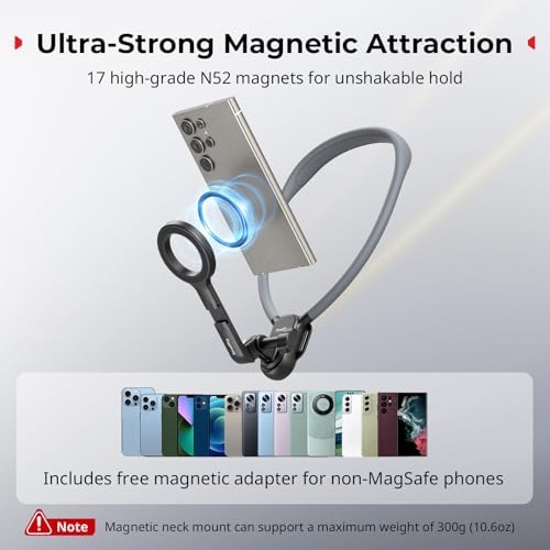SMALLRIG Magnetic Phone Holder Action Camera Neck Mount with Chest Strap - Image 3