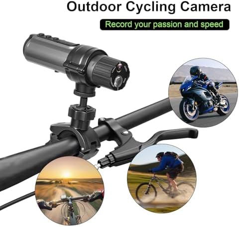 TnoxHD Mini Motorcycle Helmet Camera 2-in-1 LED Flashlight Camera HD Handheld Small Wireless Cameras for Bike, No WiFi Recording, WiFi Bicycle Cam for Indoor Outdoor Sports Camping Cycling (Gray) - Image 4