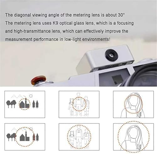 LED Display Camera Light Meter, Film Camera Exposure Meter with Cold Shoe Mount, 30° Average Metering, 0.96in Large OLED Screen, Adjust ISO, Aperture and Shutter Speed, for Vintage Cameras - Image 2
