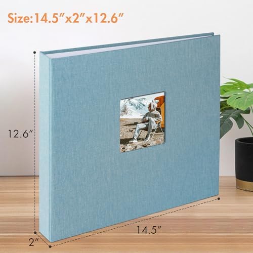 1DOT2 12x12 Inch 3 Ring DIY Scrapbook Photo Album, Cyan Blue - Image 6