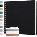 Scrapbook Photo Album 8x8 Inches 40 Pages Linen Cover Black by Bonyomor