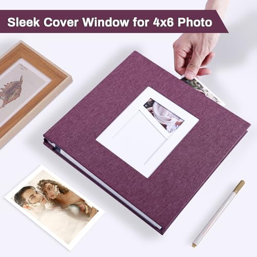 Photo Album Self Adhesive Pages Large 11x10.6 Purple 60 Pages - Image 2
