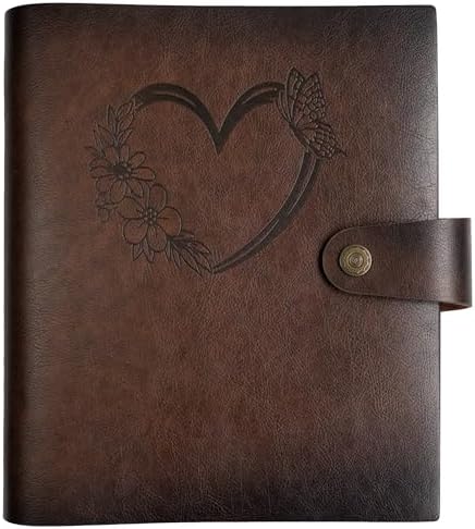 Photo Album 4x6 200 Pockets, Genuine Leather Photo Albums 200 Photos with Writing Space 30 Writing Paper, Family Wedding Travel Kids Graduation Ultrasound Baby Picture Album Scrapbook, Mother Gifts by Adeerus