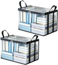2 Pack Clear Comic Book Storage Containers, Black by SKYJORMY