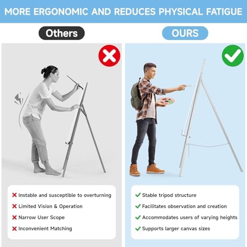 Easel Stand for Sign, Metal Display Easel with Adjustable Chain,Silver - Image 4