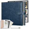 Vienrose 15"x13" Scrapbook Album Gift Set Faux Leather DarkBlue 100 Pages by Vienrose