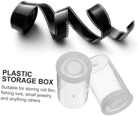 Toddmomy Film Baits Storage Case Clear Container Bait Case Nail Art Cylinder Jar Utility Tackle Bead Container - Image 3