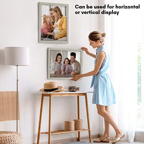 Americanflat 16x20 Poster Frame - Gray Engineered Wood with Polished Plexiglass - Wide Picture Frame for Vertical or Horizontal Wall Display - Epic Collection - Gray - Image 4