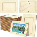 VOKOY 30 Pack Wooden Picture Frames for Crafts, 4" x 6" Photos DIY Wood Frames for Crafting,Unfinished Standing Photo Frames DIY Crafts Wood Decorate for Birthday Party Gifts by VOKOY
