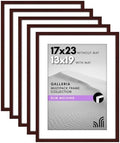 Americanflat 17x23 Poster Frame 5-Pack - Matted to 13x19 - Mahogany by Americanflat