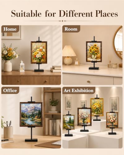 AZEAM 17" Adjustable Tabletop Easel Stand, Black Picture Easels for Display - Image 7